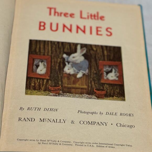Vintage 1960's Three Little Bunnies Rand McNally Elf Book - Picture 4 of 5
